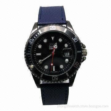 2012 New Style Promotional Wristwatch with Alloy Case, PU Strap, Japan Movement and Calendar